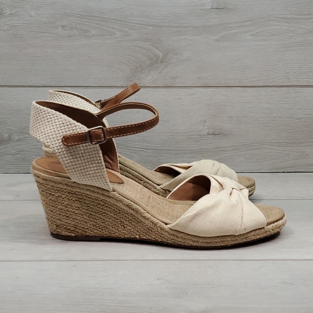 Lucky Brand Womens Kavala Espadrille Wedge Ankle Strap Sandals shoes sz 10B - Picture 3 of 13